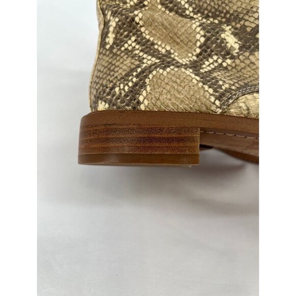 Sam Edelman Nina Snake Print Combat Boots Size 8 Bootie Ankle Zip Close - Picture 13 of 14